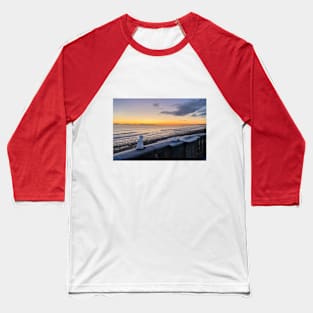 Snowman on the Balustrade Baseball T-Shirt